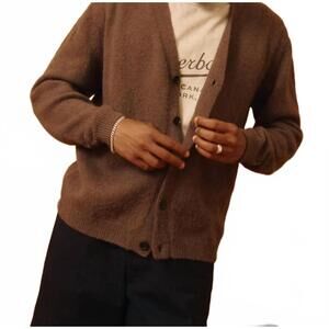 NEW KNICKERBOCKER amos alpaca cardigan in brown